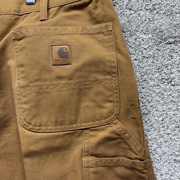 Carhartt Pants Mens 40x30 Brown Canvas Duck Dungaree Fit Carpenter B11‎ BRN - Picture 7 of 10
